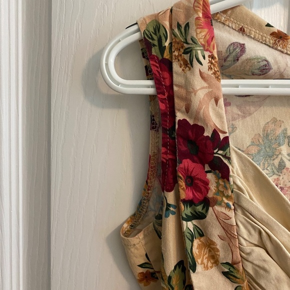 Knee Length Sleeveless Floral Dress with Scoop Bust and Back Zipper Size S - Picture 4 of 8